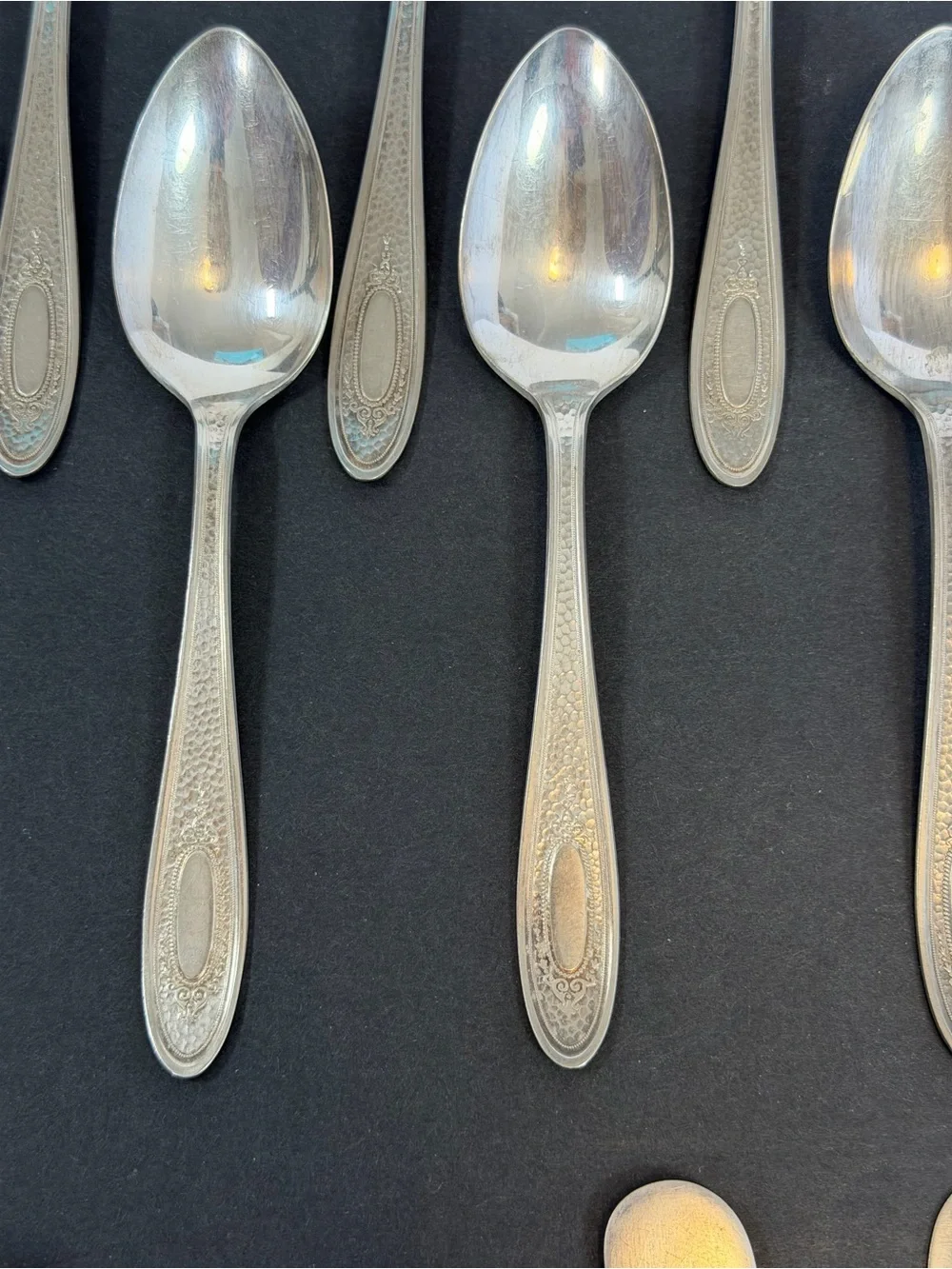 National Silver Co S.E.B. EPNS Silverplate Flatware 37pc Spoons Forks Knives